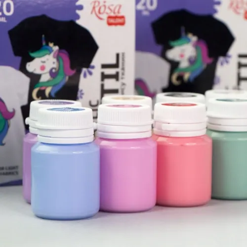 ROSA TALENT FARBY DO TKANIN ZESTAW 9 KOLORÓW 20 ML UNICORN na Arena.pl