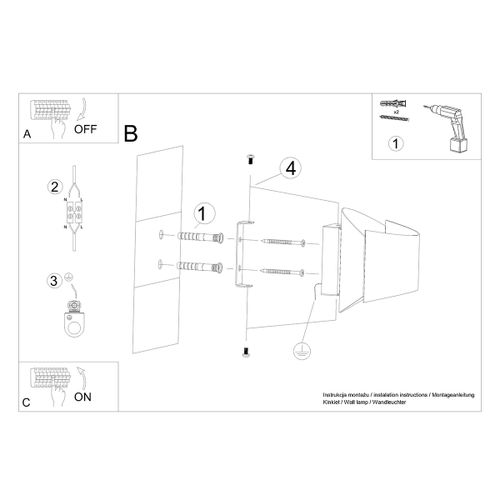 Kinkiet TONI biały na Arena.pl