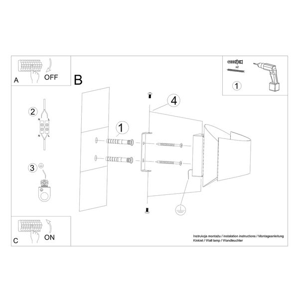 Kinkiet TONI biały zdjęcie 6