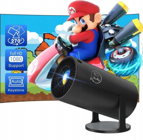 PROJEKTOR RZUTNIK ANDROID TV WIFI MINI 4K PRZENOŚNY SMART CZARNY na Arena.pl