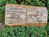 Nagroda statuetka odznaczenie na konkurs jubileusz loty gołębi