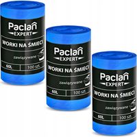 PACLAN EXPERT Worki na Śmieci Wiązane 60L 3 ROLKI