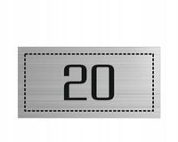 TABLICZKA tablica nierdzewna Z GRAWEREM z numerem pomieszczenia prostokątna