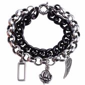 bransoletka łańcuch figaro 22 cm(b22/men/44/1ag cz