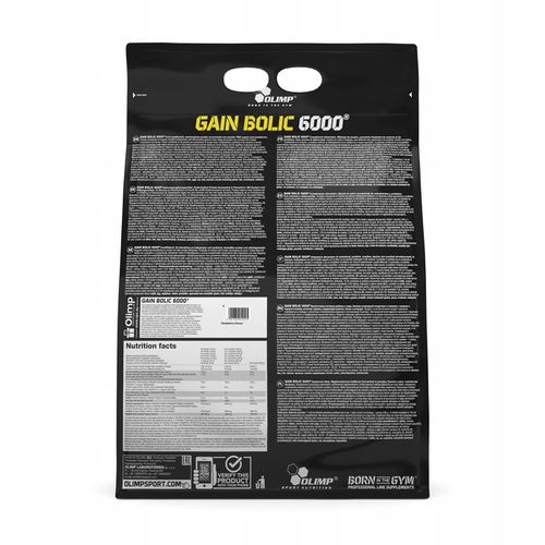 OLIMP GAIN BOLIC 6000 6800g GAINER MASA BIAŁKO na Arena.pl