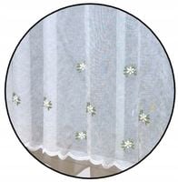 ZAZDROSTKA kuchenna firana KWIATY wiosenna haft DELIKATNA na wymiar 60