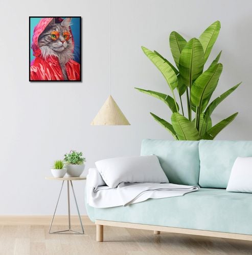 Plakat 40x50cm Kot w Stylu na Arena.pl