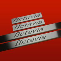 Listwa progowa SKODA OCTAVIA MK2 Stal nierdzewna 304 mat 4szt