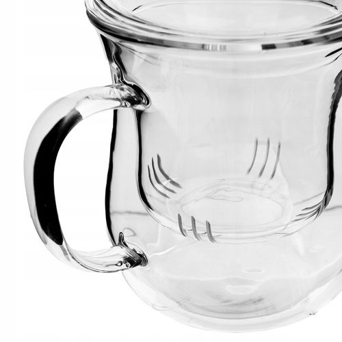 KUBEK Z ZAPARZACZEM DO HERBATY ZIÓŁ 370ml SITKO SZKLANY POKRYWKĄ TERMICZNY na Arena.pl