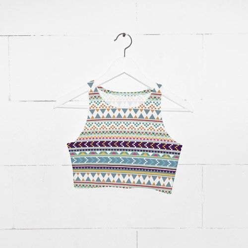 TOP CROP AZTEC MORSKI na Arena.pl