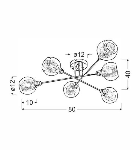 Dixi ampla 6x40W E14 chrom na Arena.pl