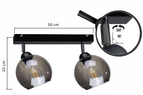 Spot 2xE27 YUNO BLACK na Arena.pl