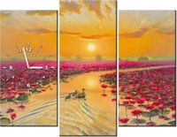 90CM 70 ZEGAR 3 ELEM KACZKI LILIACH SCIENNY DRUK