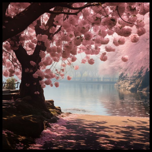 Plakat 90x90cm Spokój Sakury zdjęcie 2