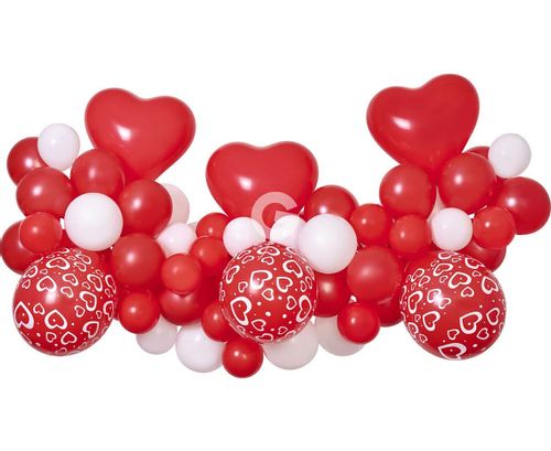 Girlanda balonowa DIY Love czerwona walentynki rocznica urodziny 65 balonów na Arena.pl