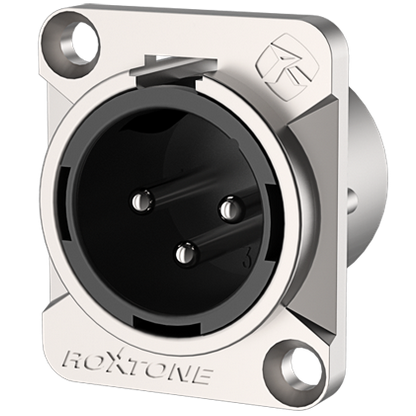 Gniazdo tablicowe panelowe montażowe złącze XLR 3-pin Męski RX3MD-NS Srebro na Arena.pl