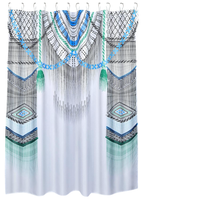 Zasłona Prysznicowa Tkanina Wodoodporna Biała 183x183 cm z Haczykami