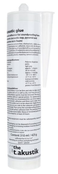 Klej do gąbek pianek paneli akustycznych rzadki the t.akustik zdjęcie 2