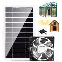 SOLARNY WENTYLATOR WYCIĄGOWY USB ŚWIEŻE POWIETRZE DROBIU BEZ ZAPACHÓW 30W