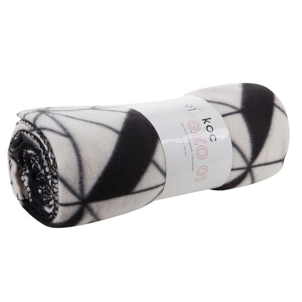 Koc narzuta GEO 150x200 Design91 ekri czarna geometria zdjęcie 3