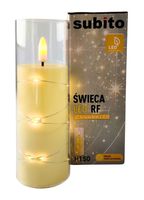 Świeca LED z łańcuchem LED SUBITO GC711 D55H150 kość słoniowa (267)