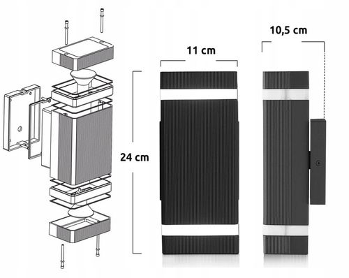 Lampa elewacyjna GU10 LED zewnętrzna kinkiet ogrodowy na Arena.pl