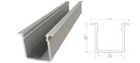 Wpuszczany profil ALU anoda srebrny 15x16mm 3030mm GROOVE anoda silver