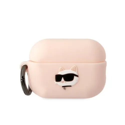 Etui Karl Lagerfeld Silicone Choupette Head 3D na AirPods Pro 2 - różowe na Arena.pl