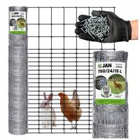 SIATKA LEŚNA ogrodzeniowa wys 150/24/15 L 50m GRATIS GĘSTA na kury ZAJĄCA