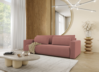 Różowa Kanapa / Sofa z Funkcją Spania 238x105 cm CIRI IT - Różne Kolory