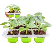 Miniszklarnia 9 Komór Taca do Sadzonek z Pokrywką System Drenażu Bez BPA