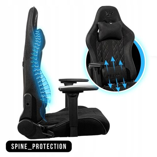 Fotel Gamingowy Biurowy Obrotowy Kubełkowy Krzesło Biurowe Czarny na Arena.pl