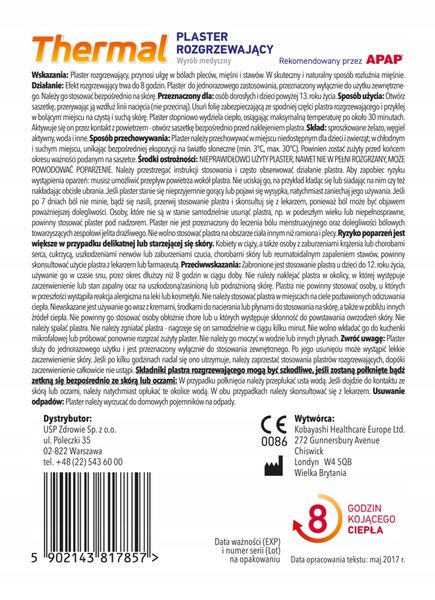 APAP THERMAL PLASTER ROZGRZEWAJĄCY 1 SZT zdjęcie 2