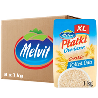 MELVIT Płatki owsiane górskie XL 1 kg x 8 sztuk