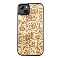 drewniane etui bewood do iphone 15 plus róże aniegre