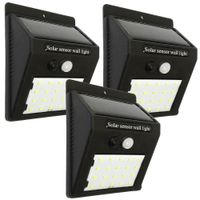 LAMPA KINKIET NA BALKON SOLARNY 20 LED MOCNA 3SZT