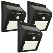 LAMPA KINKIET NA BALKON SOLARNY 20 LED MOCNA 3SZT