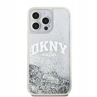 2 x ETUI SILIKONOWE DKNY LIQUID GLITTER BIG LOGO DO IPHONE 15 PRO BIAŁY