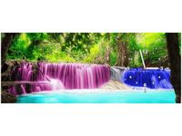 100X40CM ZEGAR KOLOROWY WODOSPAD OBRAZ