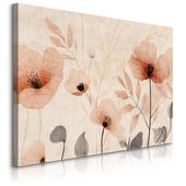 Obraz Canvas Do Sypialni Czerwone Maki Kwiaty Polne Vintage 120cm x 80cm