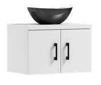 Szafka łazienkowa wisząca MARKUS 80 biała z umywalką Eliza C (W2)