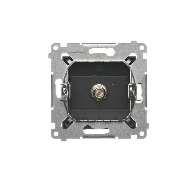 Simon54 Gniazdo antenowe typu „F” pojedyncze DASF1.01/49 czarny mat zdjęcie 2