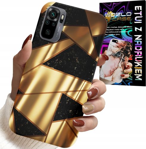 ETUI DO XIAOMI NOTE 10 / 10S - ZŁOTE ELEGANCKIE WZORY + FOLIA HYDRO na Arena.pl