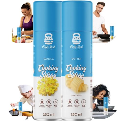 OLEJ RZEPAKOWY + MASŁO W SPRAYU COOKING SPRAY DIETA ODCHUDZANIE zestaw na Arena.pl
