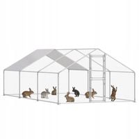 Klatka stalowa mocna 3x4x2m wybieg dla kur woliera z siatką na woliery