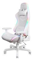 Fotel gamingowy Deltaco GAM-080-W RGB Skóra ECO Biały