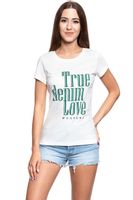 MUSTANG T SHIRT DAMSKI Alexia C Print Cloud Dancer 1008971 2020 S