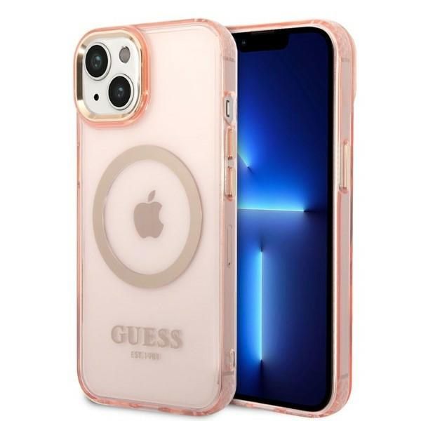 Etui Guess do iPhone 15 Plus, iPhone 14 Plus, Różowy, MagSafe zdjęcie 1