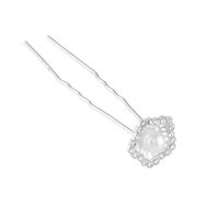 Szpilka do włosów kokówka z perełką i jetami