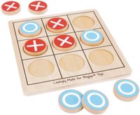 Gra logiczna Kółko i Krzyżyk klasyczna drewniana